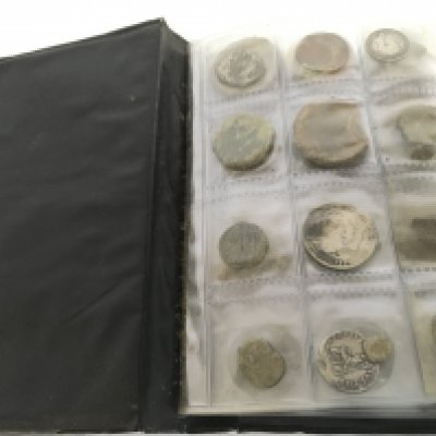 A collection of unearthed British coins and extras. Coins including 19th century, Roman etc. postage cat A