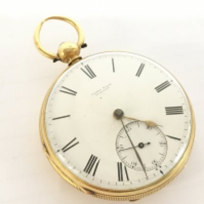 An 18 carat gold James Weir Glasgow pocket watch. 118g. This lot cannot be posted