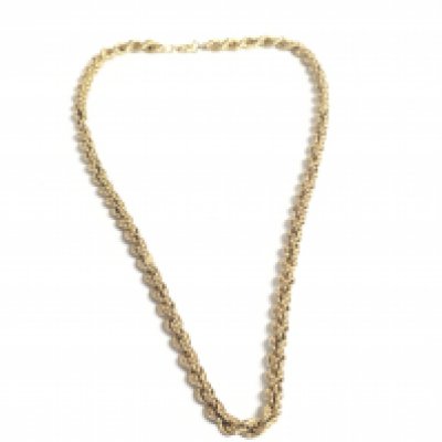 A 9 carat gold rope chain necklace , 14 grams in total. Postage category A