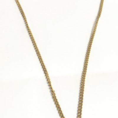 A 9 carat gold link chain necklace. 14.6g. Postage category A