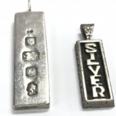 Two silver ingots, postage category A