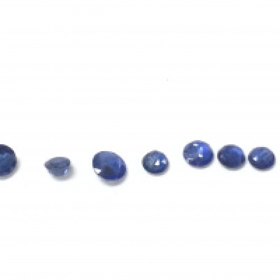A parcel of 7 unmounted round cut sapphires approx 1.13ct total. Postage A
