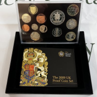 2009 UK Deluxe Proof Annual 12 Coin Kew Gardens proof set. (A)
