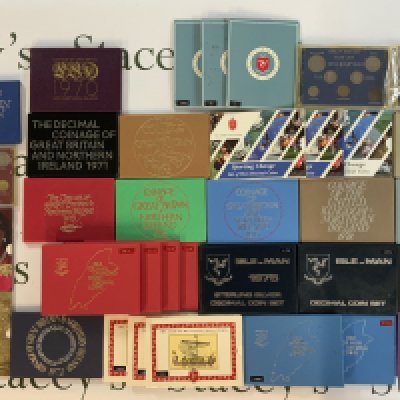 A collection of Proof issue Great Britain & Northern Islands, Isle of Man coin sets (38) Cat B.
