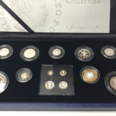 The queens 80th birthday collection silver proof set including Maundy coins with COA. Postage B