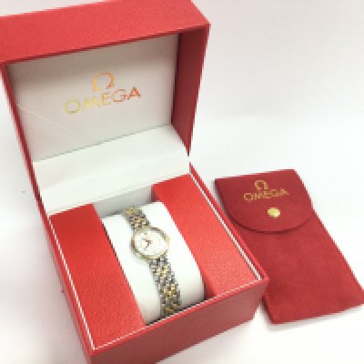A boxed Omega Deville watch. Postage category B