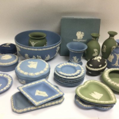 A collection of Wedgwood Jasperware. Shipping category D.