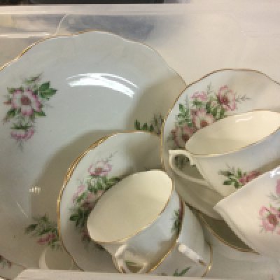 A royal Albert wild rose friendship pattern tea set. NO RESERVE