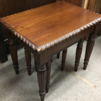 A nest of mahogany tables, dimensions 44x60x52cm