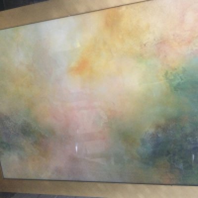 A framed Melanie Carson cloud picture.