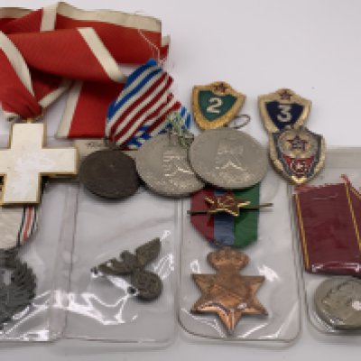 A small collection of various medals. (B)