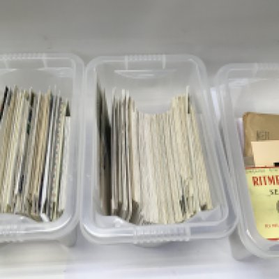 An extensive collection of great Britain first day covers, many with special hand stamps, housed in plastic containers.
