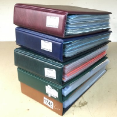 Five albums of trade and cigarette cards featuring aircraft. Postage category C