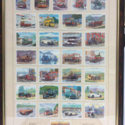Two framed sets of cigar and cigarette cards. Shipping category D.
