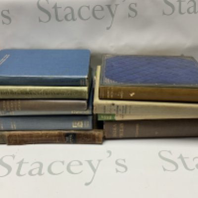 A very good collection of antique refrence books for Furniture and fine porcelain, including a signed leather bound copy Worcester Porcelain by F.S MAckenna. (D)