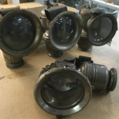Vintage bike lamps. This lot cannot be posted