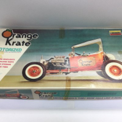 A boxed Lindberg 'Orange Krate' motorised 1/8 scale model car. Shipping category C.