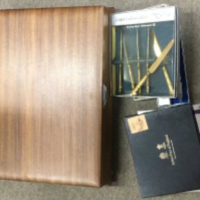 A canteen of Alex Clark cutlery, boxed Arthur Price forks etc. This lot cannot be posted