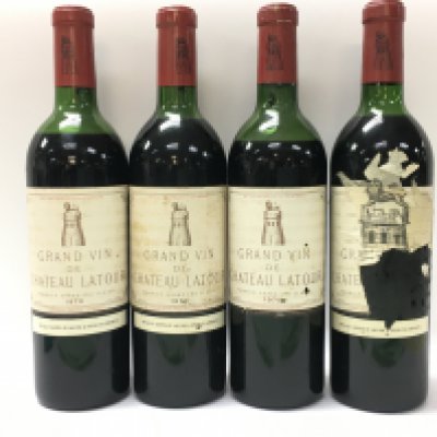 Four bottles of 1970 Grand Vin De Chateau Latour. This lot cannot be posted