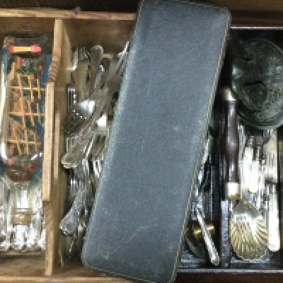 A large collection of silver plated cutlery including Viners.