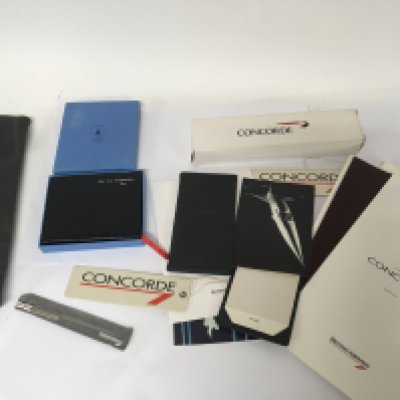 A collection of Concorde memorabilia.