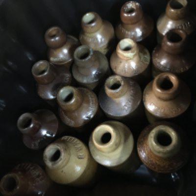 A collection of 19th/early 20th century stoneware bottles including some local interest Southend examples