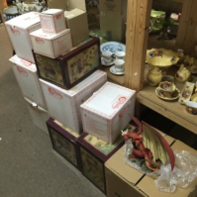 A collection of various Boxed Enchantica Dragon figures including Grymwarg, Aphellion etc. This lot cannot be posted