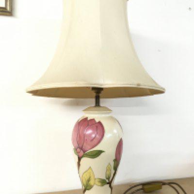 Moorcroft pottery lamp, 64cm tall approximately