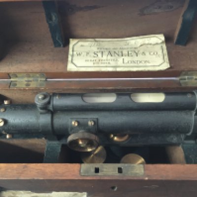 A mahogany cased Theodolite by Stanley.