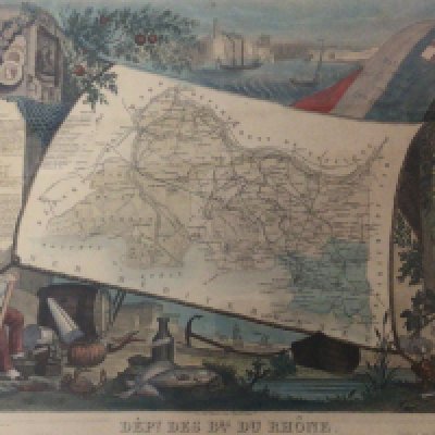 Two19th century French maps Rh&ocirc;ne and Du Finistere and a retrospective copy map of the county of Essex (3)