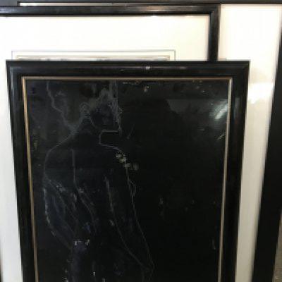 A collection of limited edition nude prints , a pencil sketch. Serenity by S Newton. Frame Dimensions ranging from 45x55 to 42x73cm This lot cannot be Posted