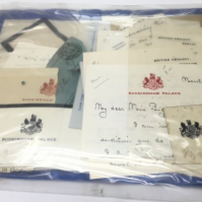 Royal memorabilia, a quantity of papers, seals, signatures and letterheads from correspondence to Daisy Margaret Bigge- from the family archive of Lord Stamfordham, private secretary to H.M Queen Victoria and later H.M George V