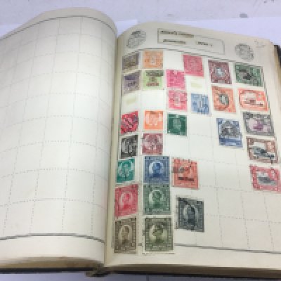 A circa 1940s/50s stamp album of world stamps. Shipping category A.
