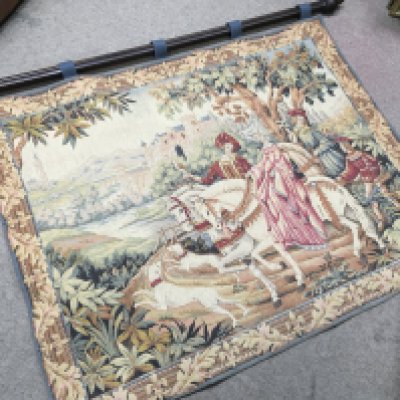 Withdrawn -The Royal hunt tapestry by Marc Waymel by The Franklin Mint , dimensions 115x94cm. NO RESERVE