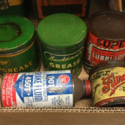Ten vintage motoring related tins including some rare examples.