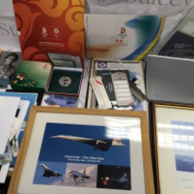 A good collection of assorted concorde memorabilia and 2008 Olympics items.