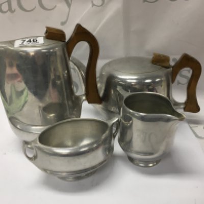 Four piece picquot tea set ,