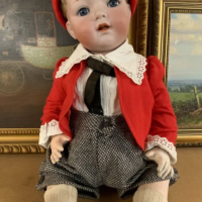 A Kammer & Reinhardt 121 bisque head baby boy doll, C.1910. (D)