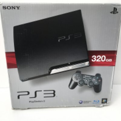A boxed Sony PlayStation PS3. 320GB. Includes controller and manual. No reserve.