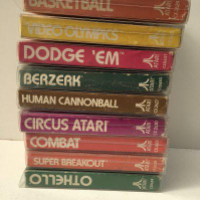 A collection of 9x boxed Atari game&rsquo;s cartridges. No reserve.