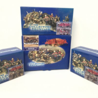 A collection of 4x boxed 54mm Minature Military models by The Collectors Showcase in the Zulu War series. Features CS00326 ..CS00328..CS00325..CS00327. No reserve