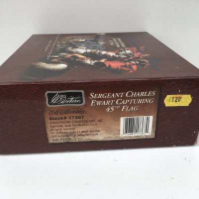 Boxed Minature military model by Britain in the Napoleonic Wars series. Features 17367 Sergeant Charles Ewart capturing 45th flag. No reserve.