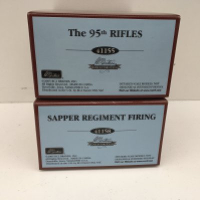 2x boxed Britain Minature military models featuring 41155 The 95th Rifles and 41158 Sapper Regiment Firing. No reserve.