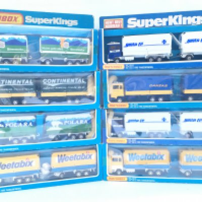 8 X Boxed Matchbox SuperKing Lorrys. Boxes In Various States.