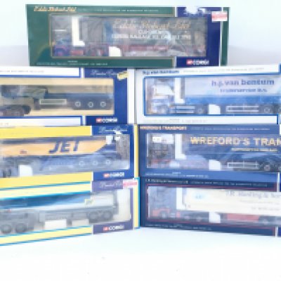 7 Boxed Corgi Lorrys includes Eddie Stobart.
