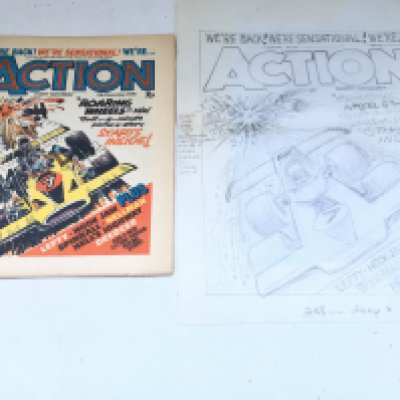 A Action Comic 4th Of December 1976 With Front Cover Concept Drawing By Colin Wyatt. No Reserve.