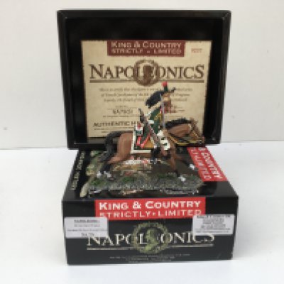 Extremely rare strictly limited edition by King and Country featuring in the Napoleonic series NA 79S 4th line Regt of Dragoons. Charging with Sword. No reserve