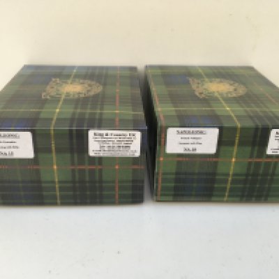 2x boxed King and Country Napoleonic Minature Military models featuring French troops includes NA15 French Grenadier and NA18 French Voltigeur sergeant with flag. No reserve