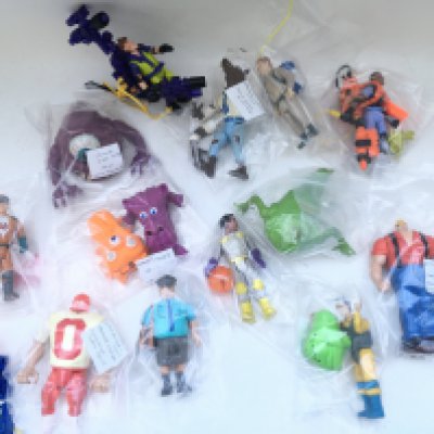 A Collection of Vintage Gostbusters Figures. A Fire House And Accessories.(2).