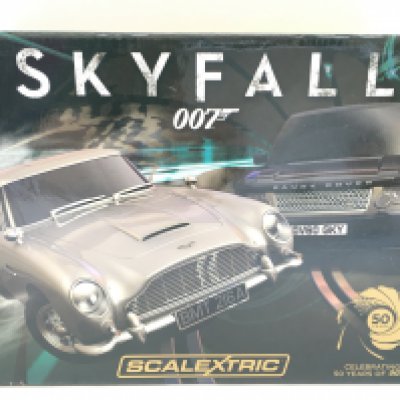 A Boxed Scalextric James Bond Skyfall Set.